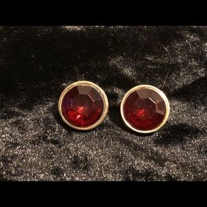 Two pairs of colored crystal earrings